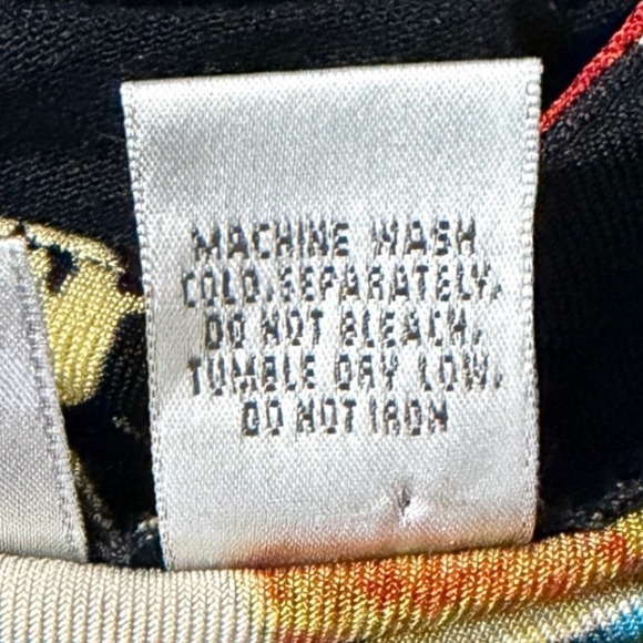 Chicos Travelers Womens LS V-Neck Tropical Village Print Top Medium (Chico's 1) - Picture 6 of 8